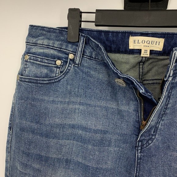 Eloquii Jeans Olivia Sculpting Skinny High Rise Blue Denim - Picture 4 of 14